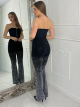 Diamante Ombre Flares - Black/Silver