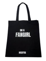 Fan Girl Canvas Tote Bag - Black