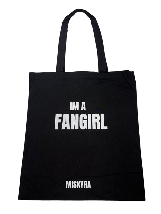 Fan Girl Canvas Tote Bag - Black
