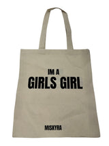 Girls Girl Canvas Tote Bag - Natural