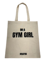 Gym Girl Canvas Tote Bag - Natural