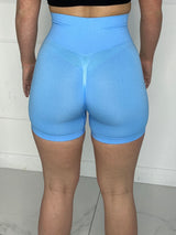 Scrunch Bum Cycling Shorts - Baby Blue