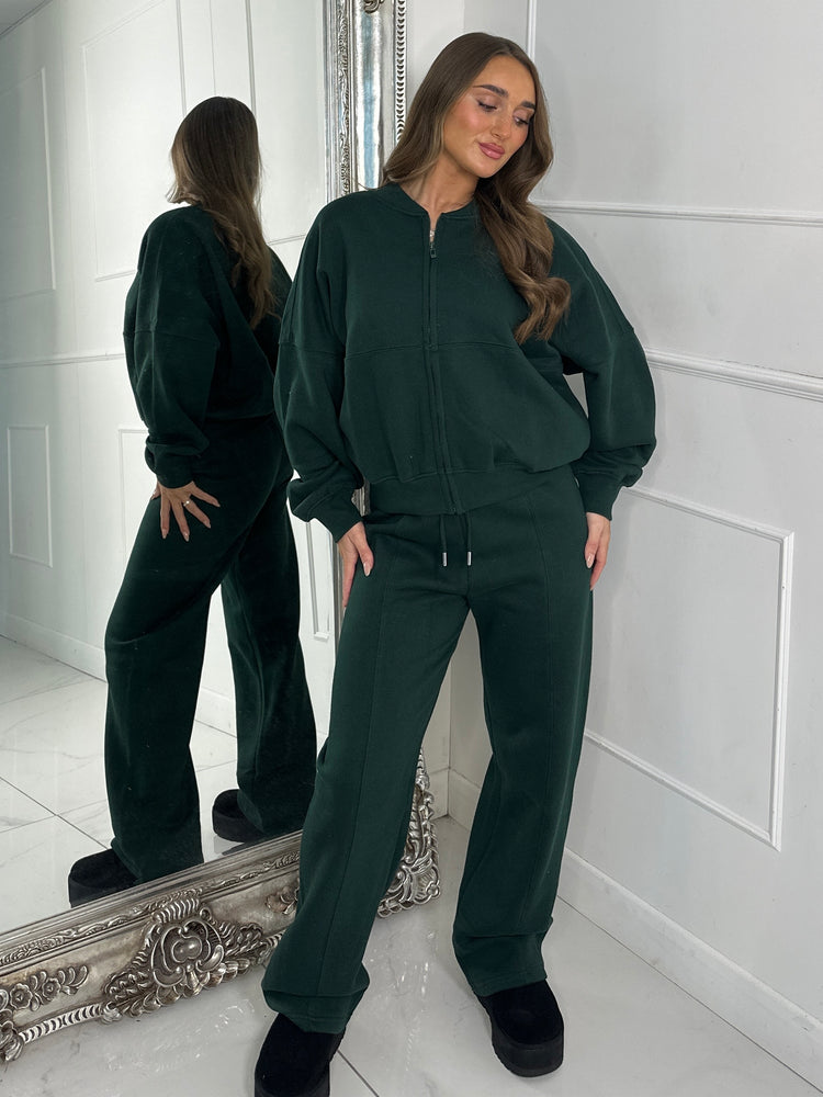 Bomber Jacket & Jogger Tracksuit - Forest Green