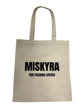 Miskyra Slogan Canvas Tote Bag - Natural