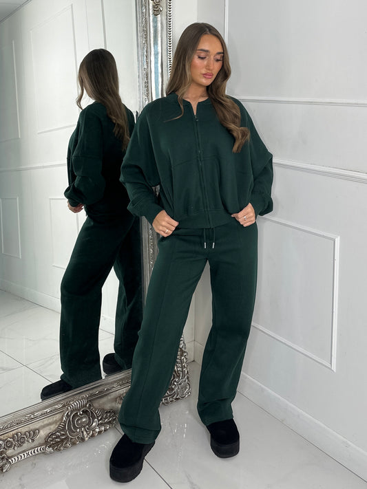 Bomber Jacket & Jogger Tracksuit - Forest Green