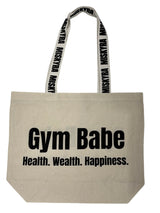 Gym Babe Branded Strap Slogan Tote Bag - Natural