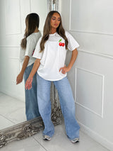 Cherry Soul Print Tee - White