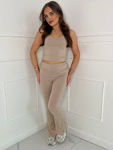 Tank Top & Flares Co-Ord Second Skin - Mocha