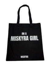 Miskyra Girl Canvas Tote Bag - Black