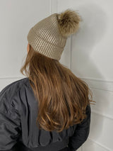 Metallic Bobble Hat - Gold