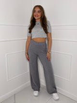 Flared Lounge Pants - Light Grey
