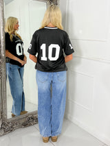 San Francisco 10 Varsity Tee - Khaki/White