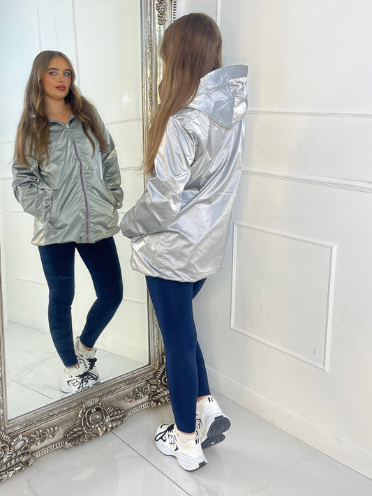 Reversible Mid Length Jacket - Grey