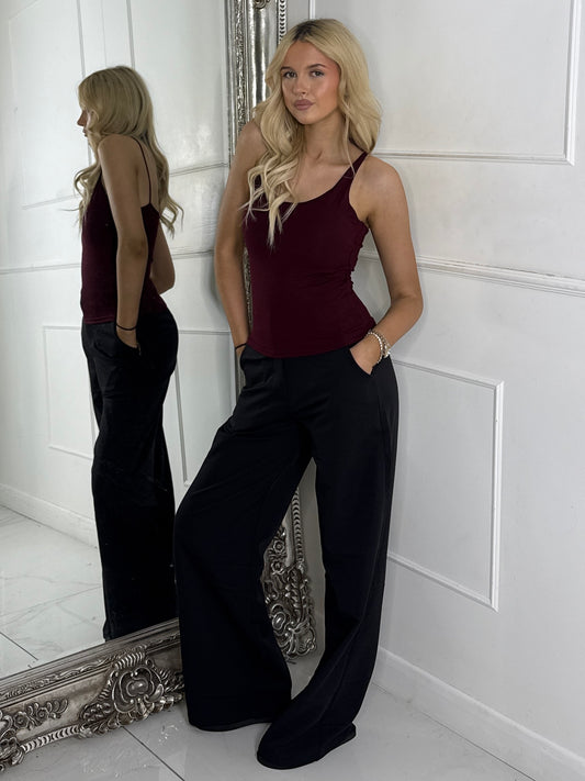 Strappy Basic Top - Wine