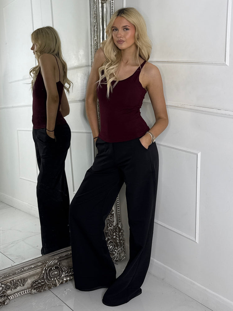 Strappy Basic Top - Wine