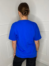 Identical Print T-shirt- Royal Blue