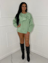 Bow Detail Jumper - Green