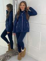 Reversible Mid Length Jacket - Navy