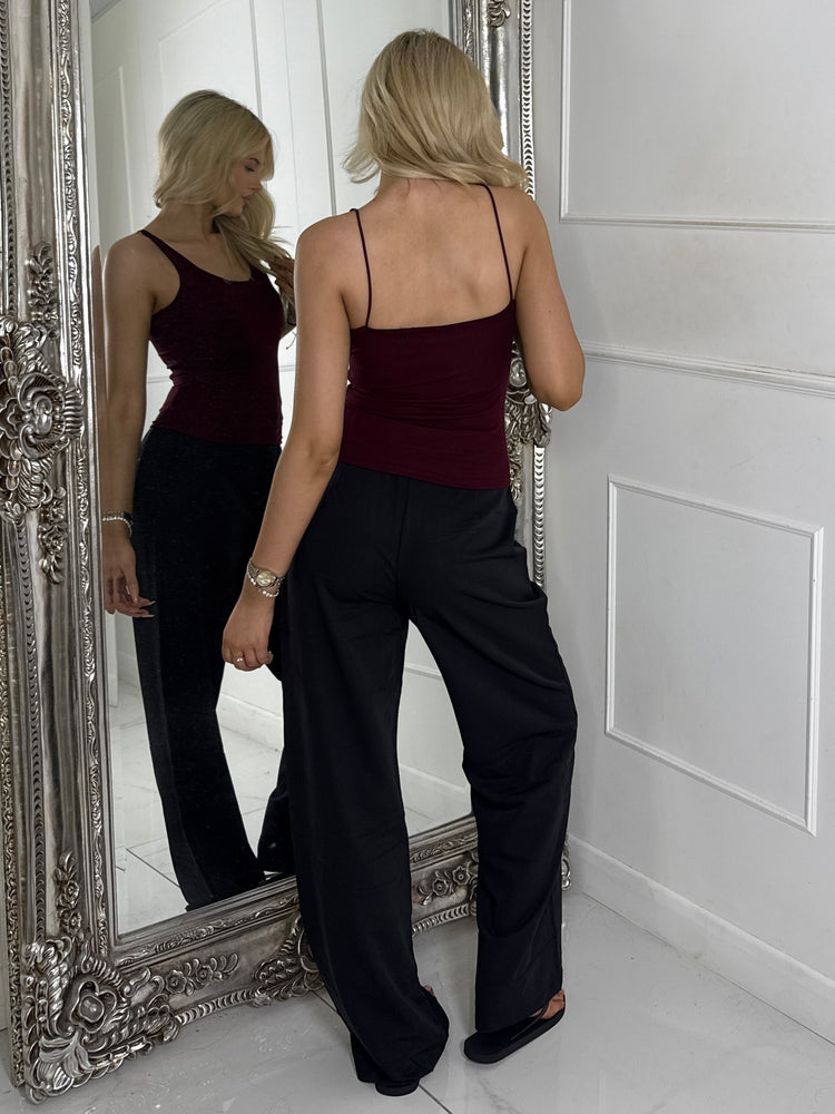 Strappy Basic Top - Wine