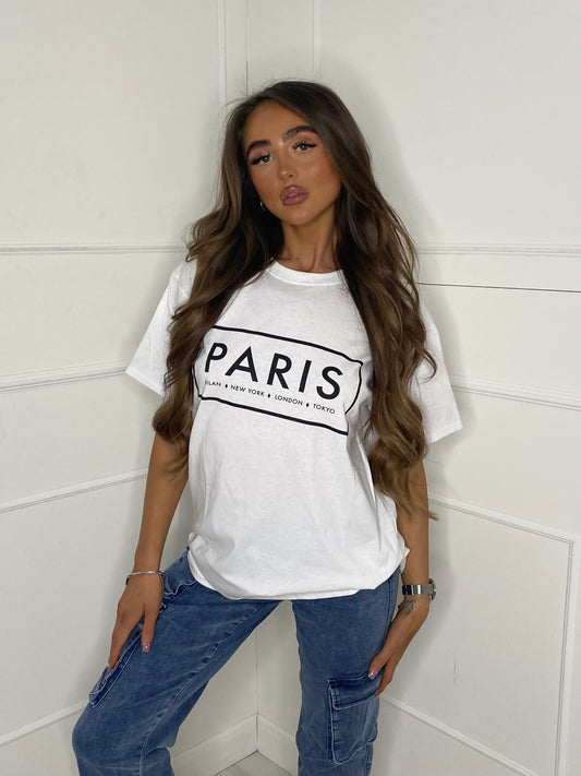 Paris Box Printed T-Shirt - White