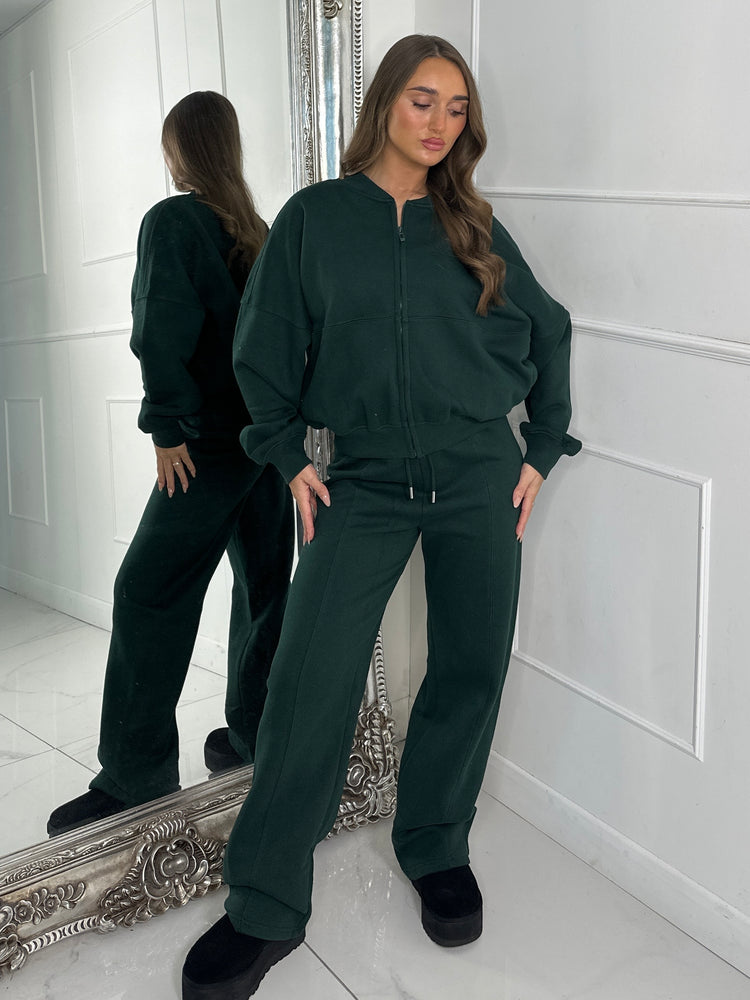 Bomber Jacket & Jogger Tracksuit - Forest Green