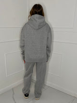 Side Zip Detail Wide Leg Tracksuit - Grey