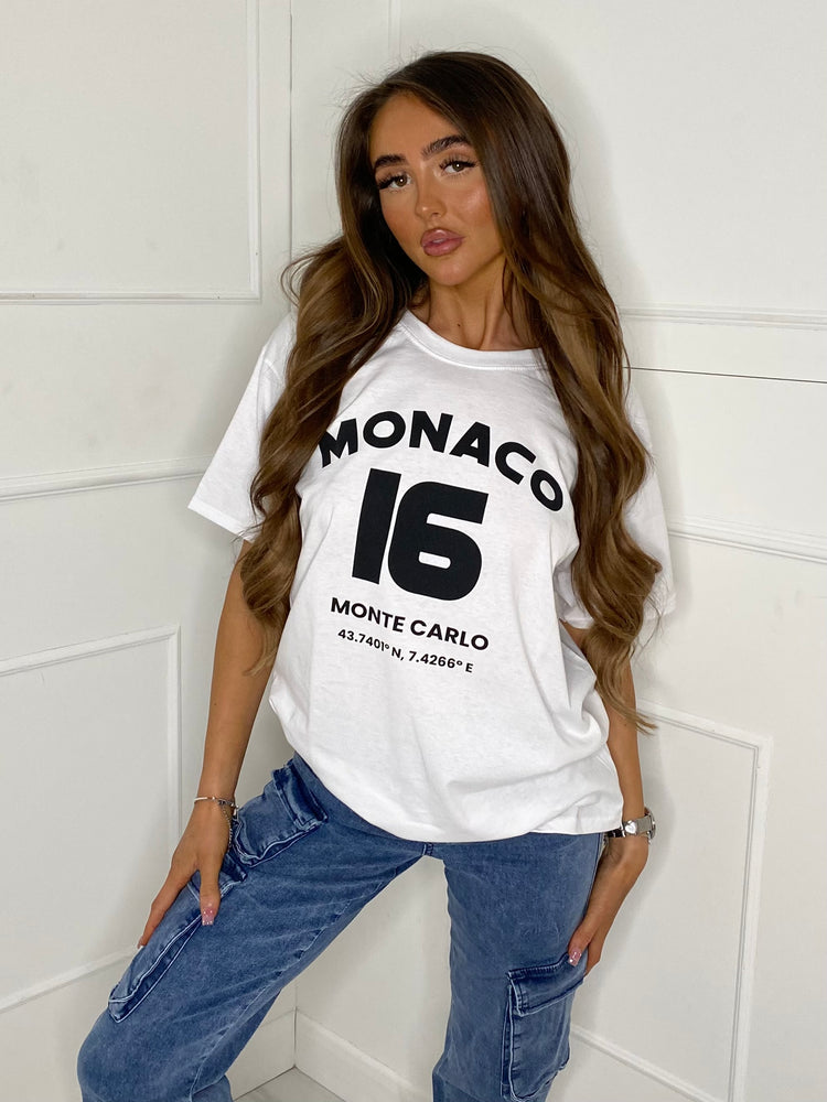 Monaco Print T-Shirt - White