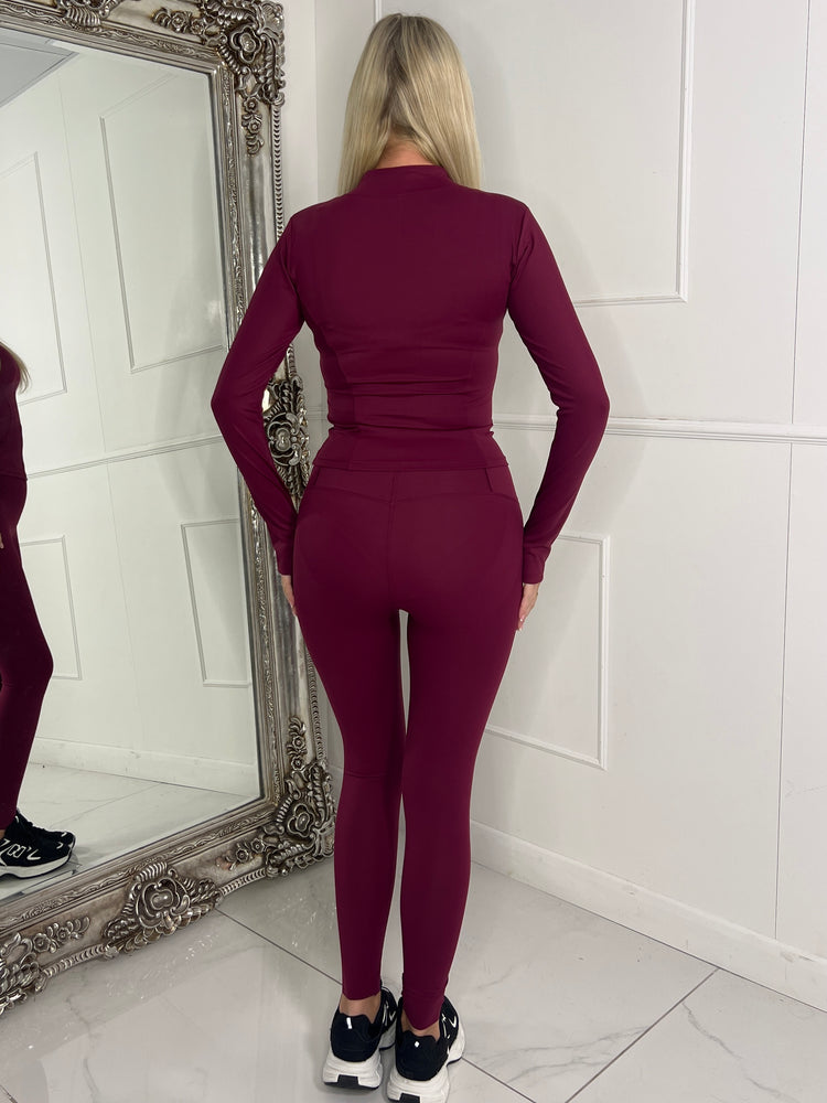 Long sleeve yoga contour jacket - Wine