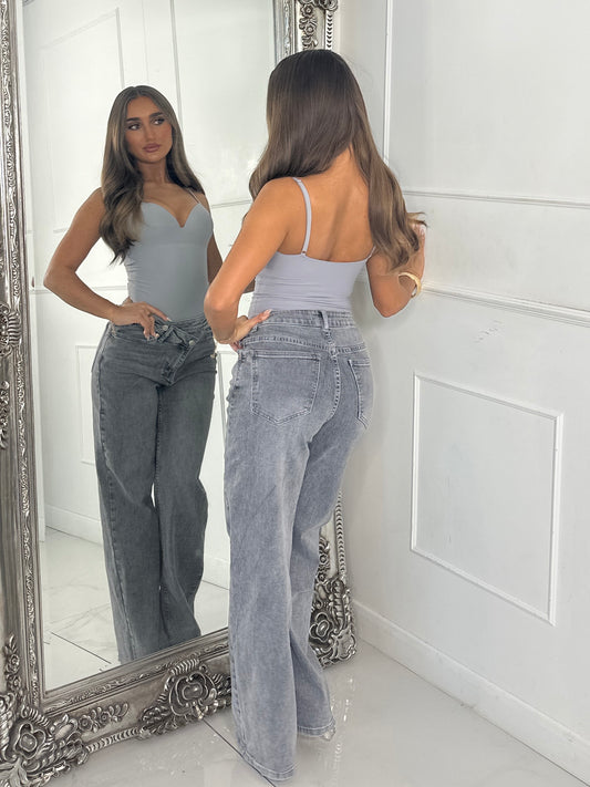 Seamless Shapewear Bodysuit - Grey