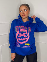 Identical Print Hoodie - Royal Blue