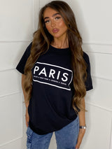 Paris Box Printed T-Shirt - Black