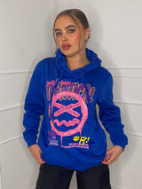 Identical Print Hoodie - Royal Blue