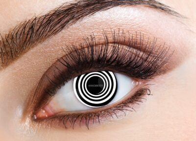 Eyecasions 1 Day Contact Lenses - Black Spiral