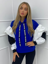 PVC Sleeve Hoodie - Royal Blue