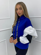 PVC Sleeve Hoodie - Royal Blue