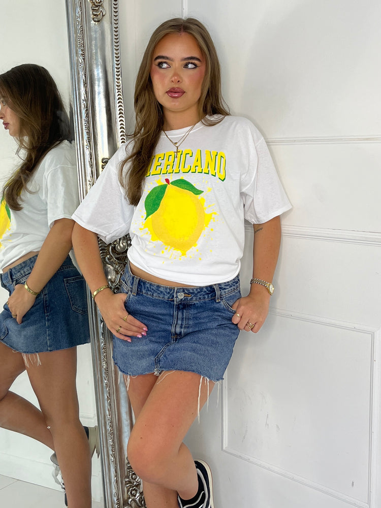 Lemon Print T-Shirt - White