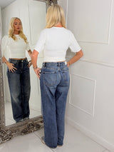 VIRAL Cinch Waist T-Shirt - White