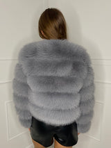 Faux Fur Jacket- Grey