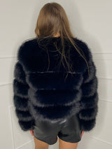 Faux Fur Jacket- Black