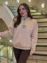 Miskyra Embroidered Hoodie - Stone