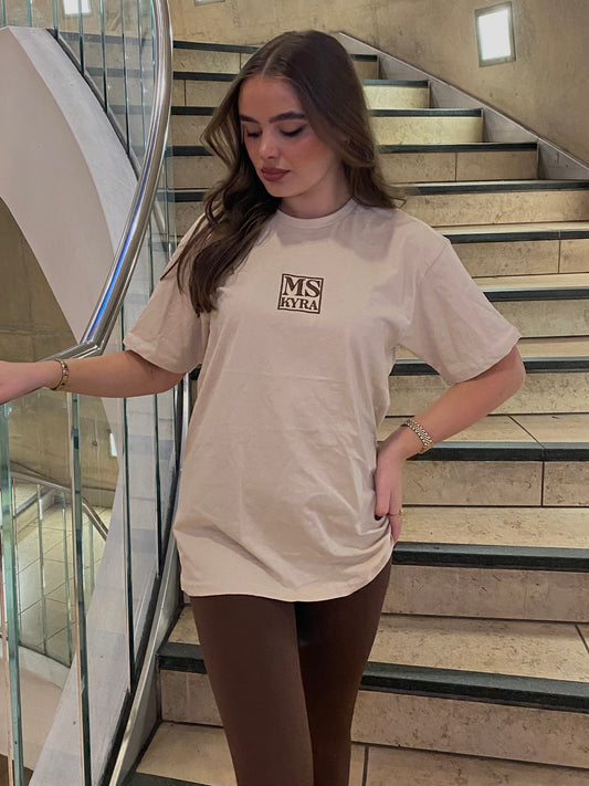 Miskyra Embroidered T-Shirt - Stone