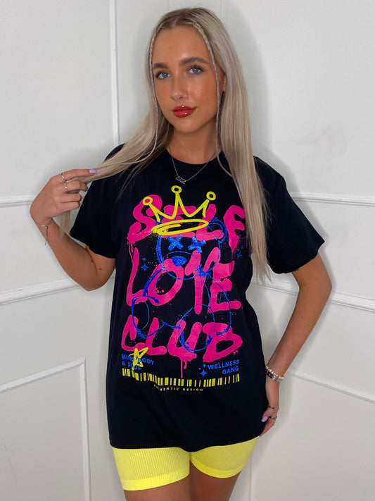 Self Love Club T-Shirt- Black