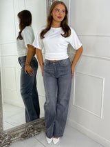 VIRAL Cinch Waist T-Shirt - White
