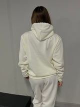 Miskyra Embroidered Hoodie & Jogger Set - Cream