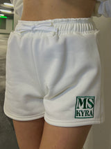 Miskyra Embroidered Hoodie & Shorts Set - Cream