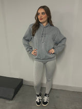 Miskyra Embroidered Hoodie - Grey