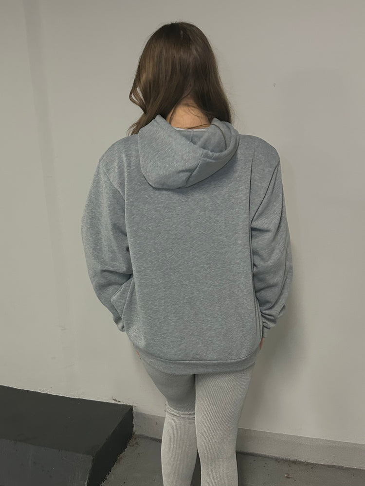 Miskyra Embroidered Hoodie - Grey