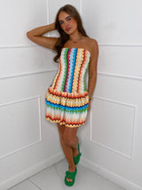 Strapless Gypsy Skirt Dress - Multi Crochet