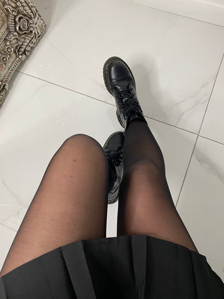 Plain Sheer Tights - Black