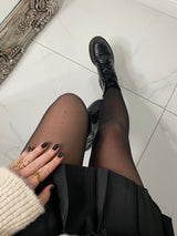 Plain Sheer Tights - Black